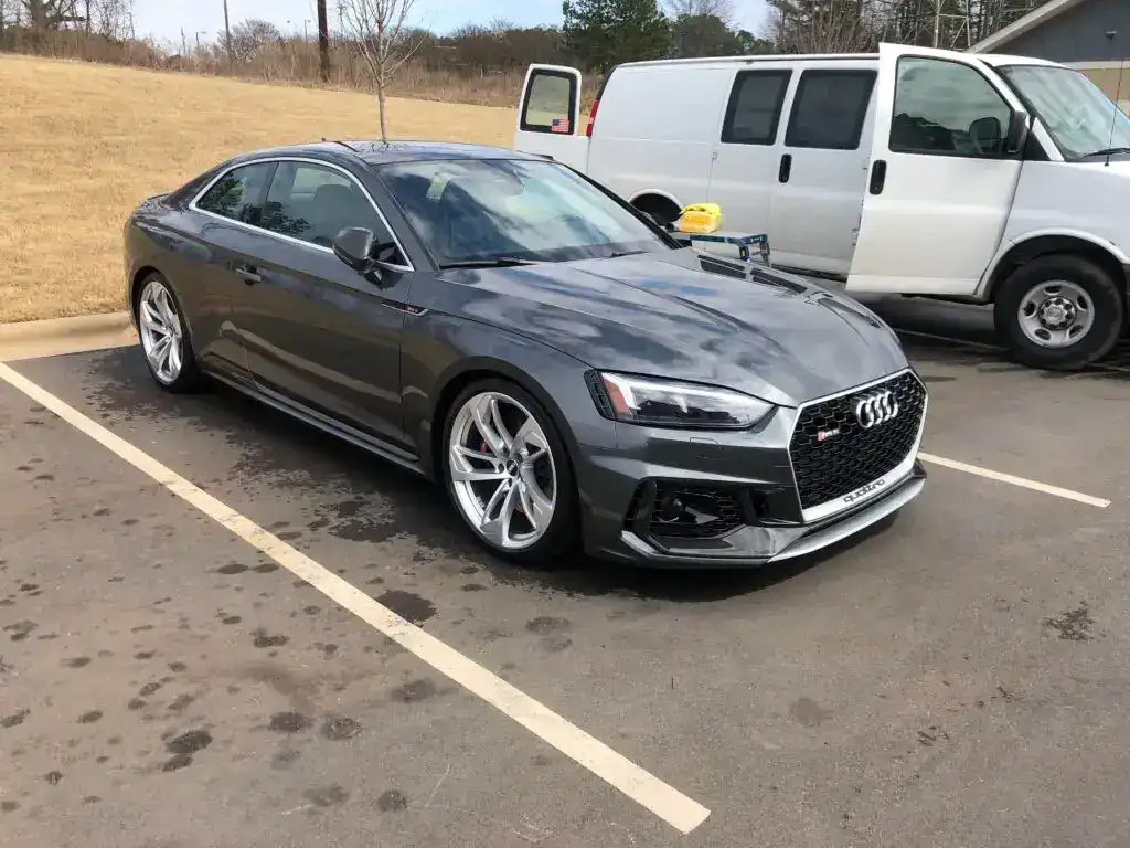 Gray sedan after an exterior detail