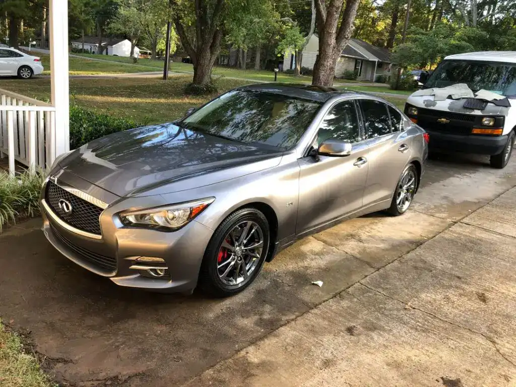 Silver sedan after an exterior detail