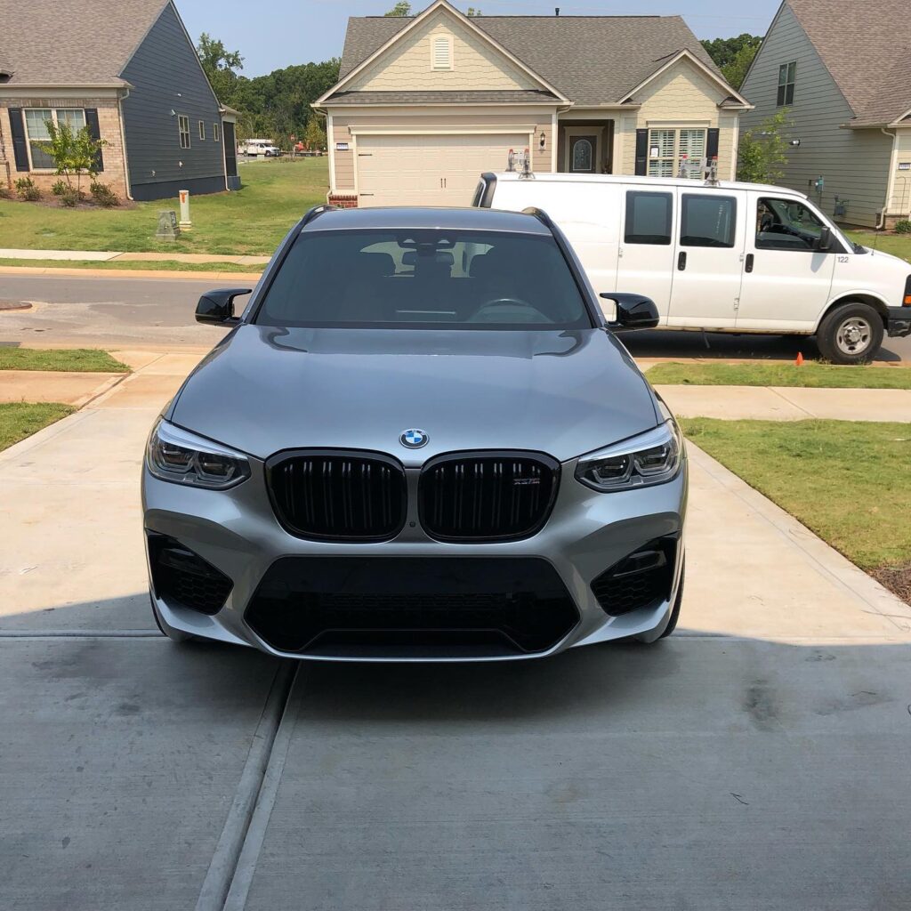 Front of vehicle of suv that underwent a ceramic coating in Charlotte, NC.