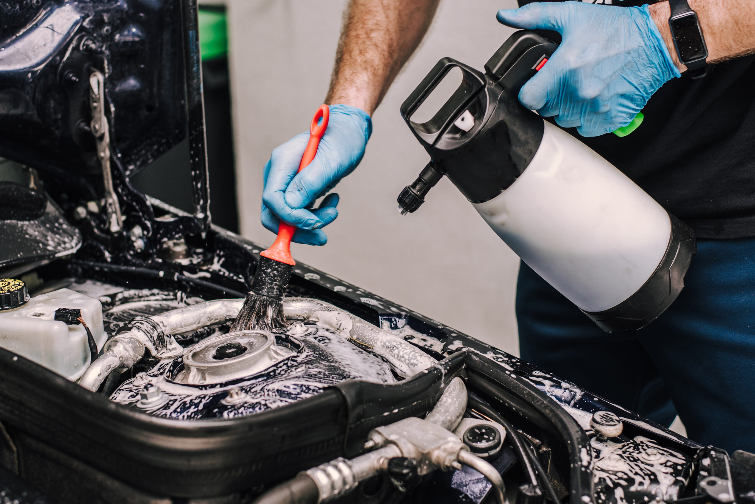 high quality Engine bay detailing in Charlotte, NC by a top-rated mobile detailer