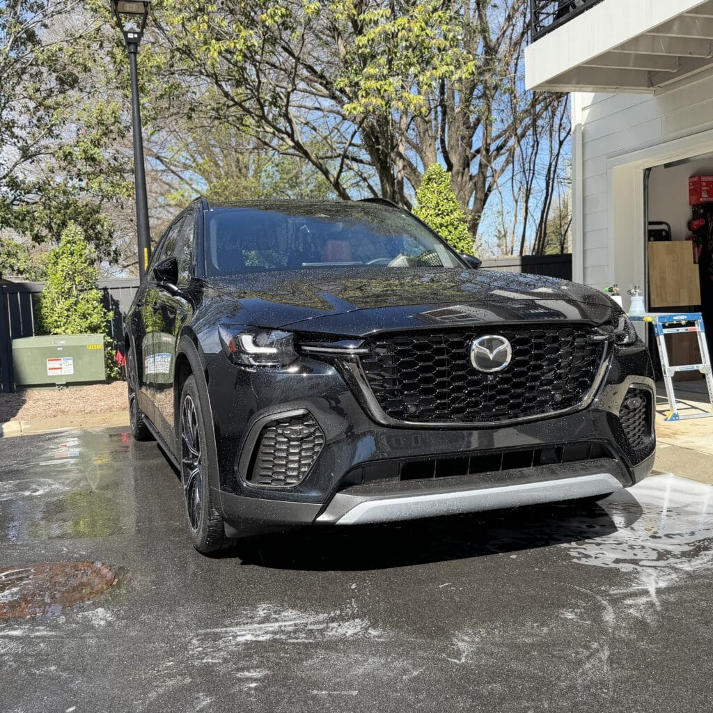 Black SUV after a mobile detail