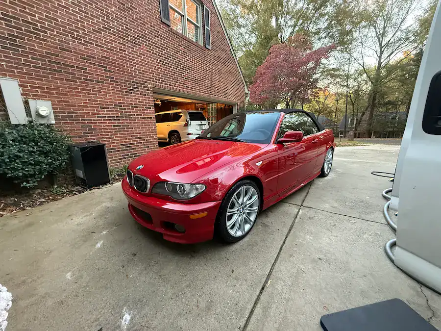 Red BMW paint enhancement detail in carmel area, Charlotte, NC